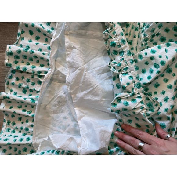 Rebecca Taylor Emerald Daisy Faux Wrap Skirt, Size 8, MSRP $295 - Picture 7 of 12